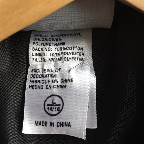 Harley-Davidson Black Faux Leather Biker Jacket - Picture 6 of 6